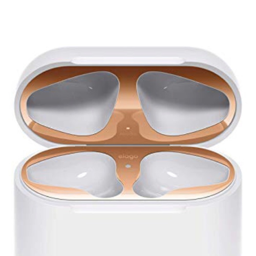 Elago Rose Gold Dust Guards for Apple Airpods